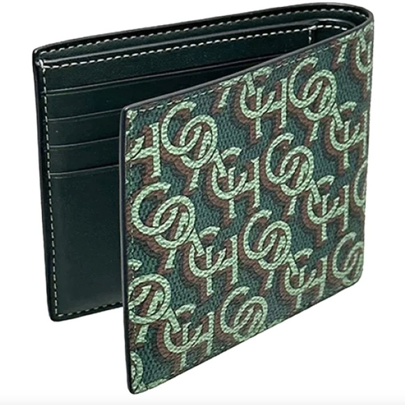 Coach 3 In 1 Wallet With Coach Monogram Print in Amazon Green CF134 - Picture 1 of 6